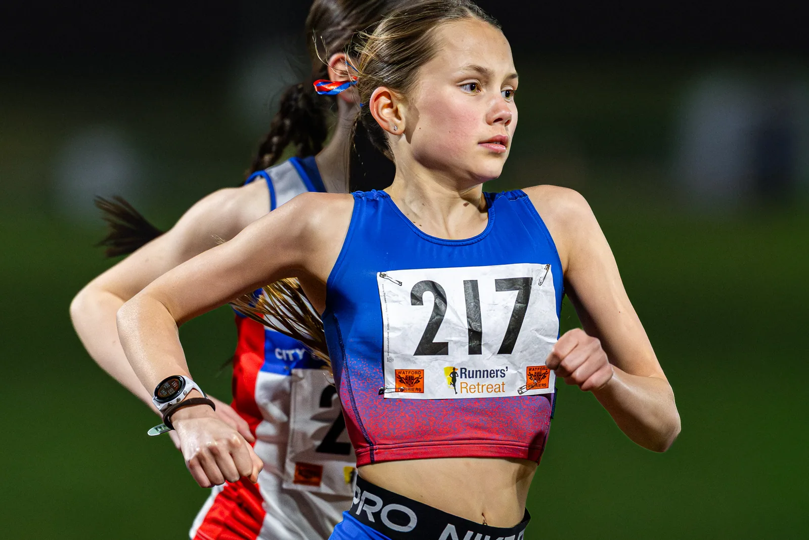 Brentwood Beagles athletes at the Watford Open Meeting, Watford, 1 April 2026