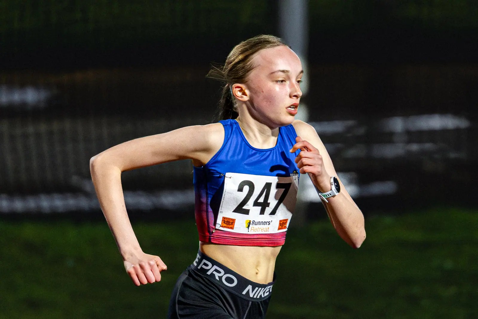 Brentwood Beagles athletes at the Watford Open Meeting, Watford, 1 April 2026