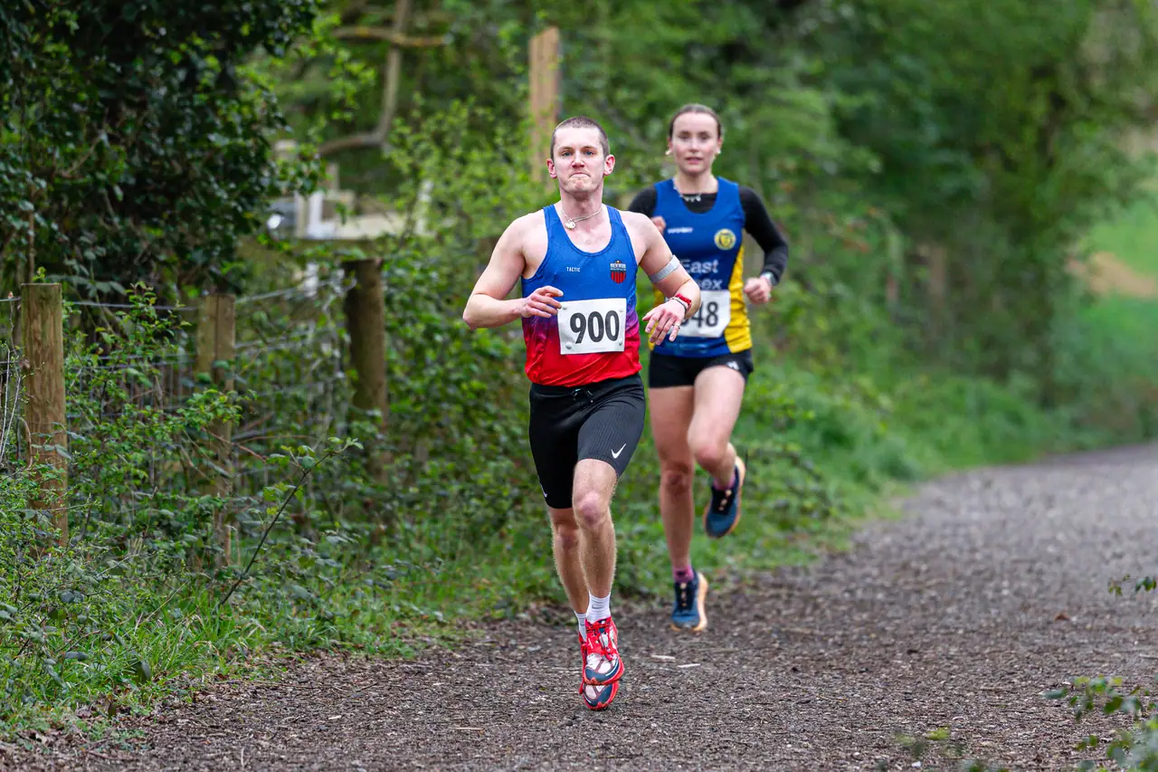Brentwood Beagles athletes at the Crown to Crown 5k, Pitsea, 3 April 2026