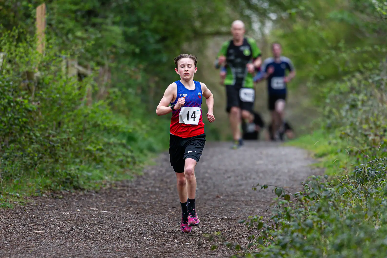 Brentwood Beagles athletes at the Crown to Crown 5k, Pitsea, 3 April 2026