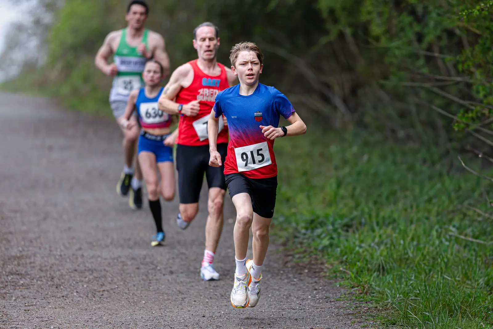 Brentwood Beagles athletes at the Crown to Crown 5k, Pitsea, 3 April 2026