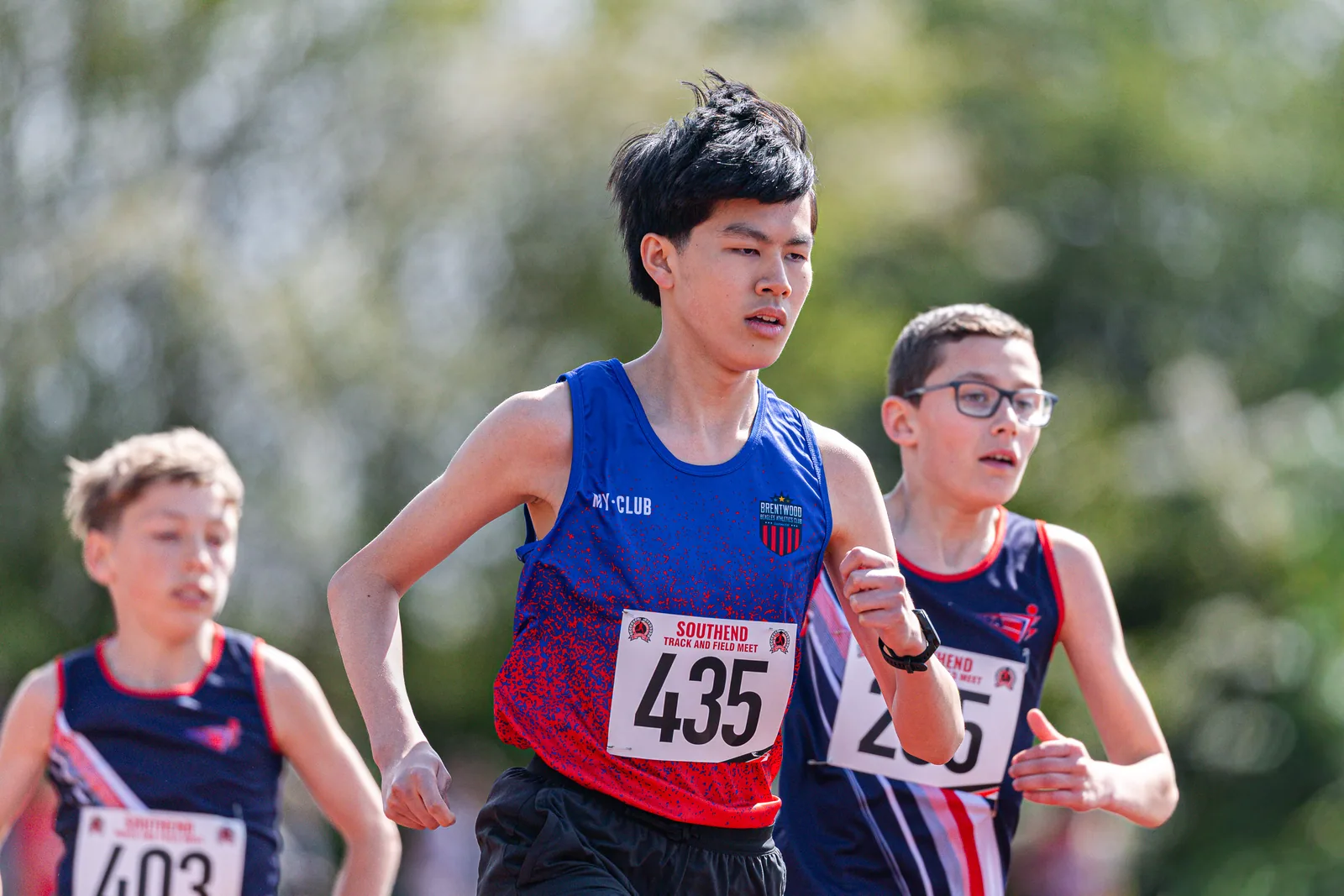 Brentwood Beagles athletes at the Southend Open, Southend, 12 April 2026