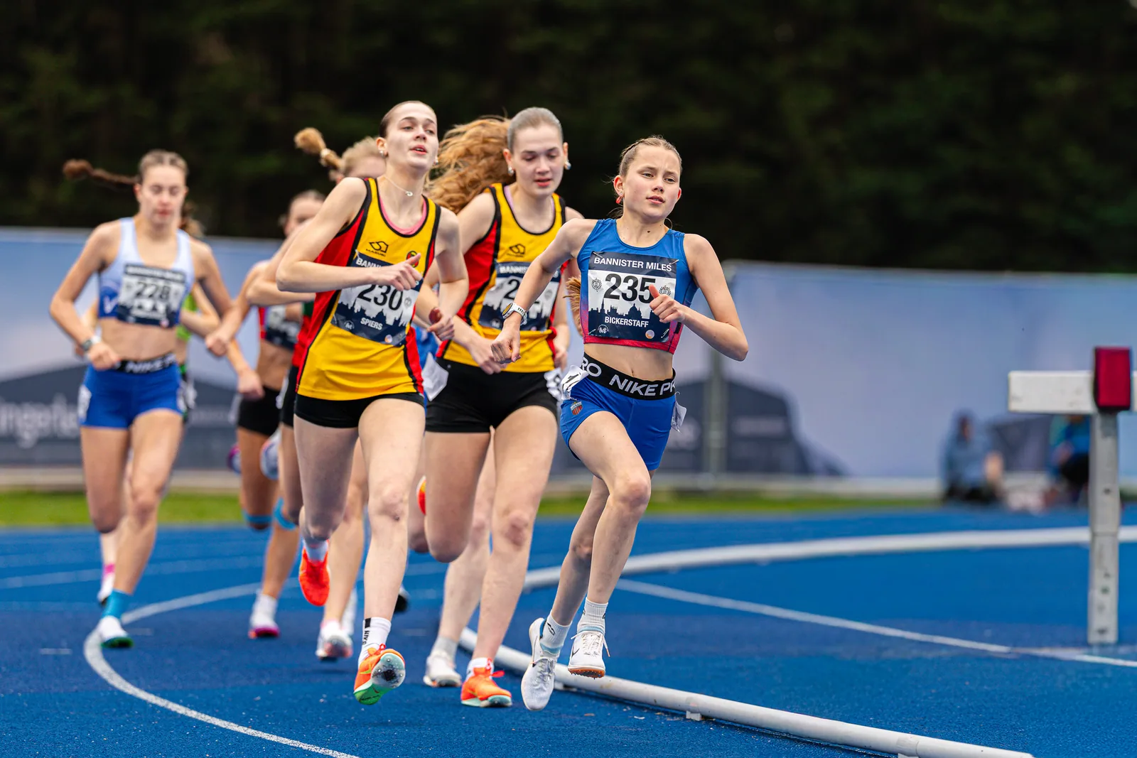 Brentwood Beagles athletes at the Bannister Mile, Oxford, 4 May 2026