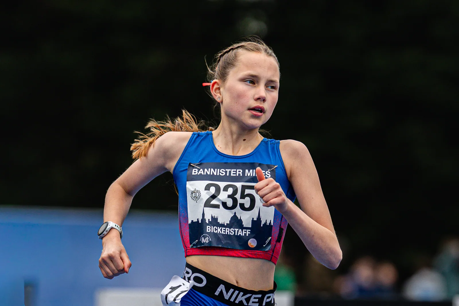 Brentwood Beagles athletes at the Bannister Mile, Oxford, 4 May 2026