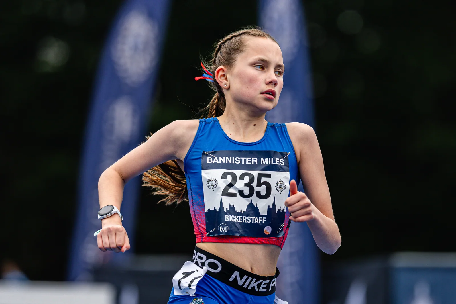 Brentwood Beagles athletes at the Bannister Mile, Oxford, 4 May 2026