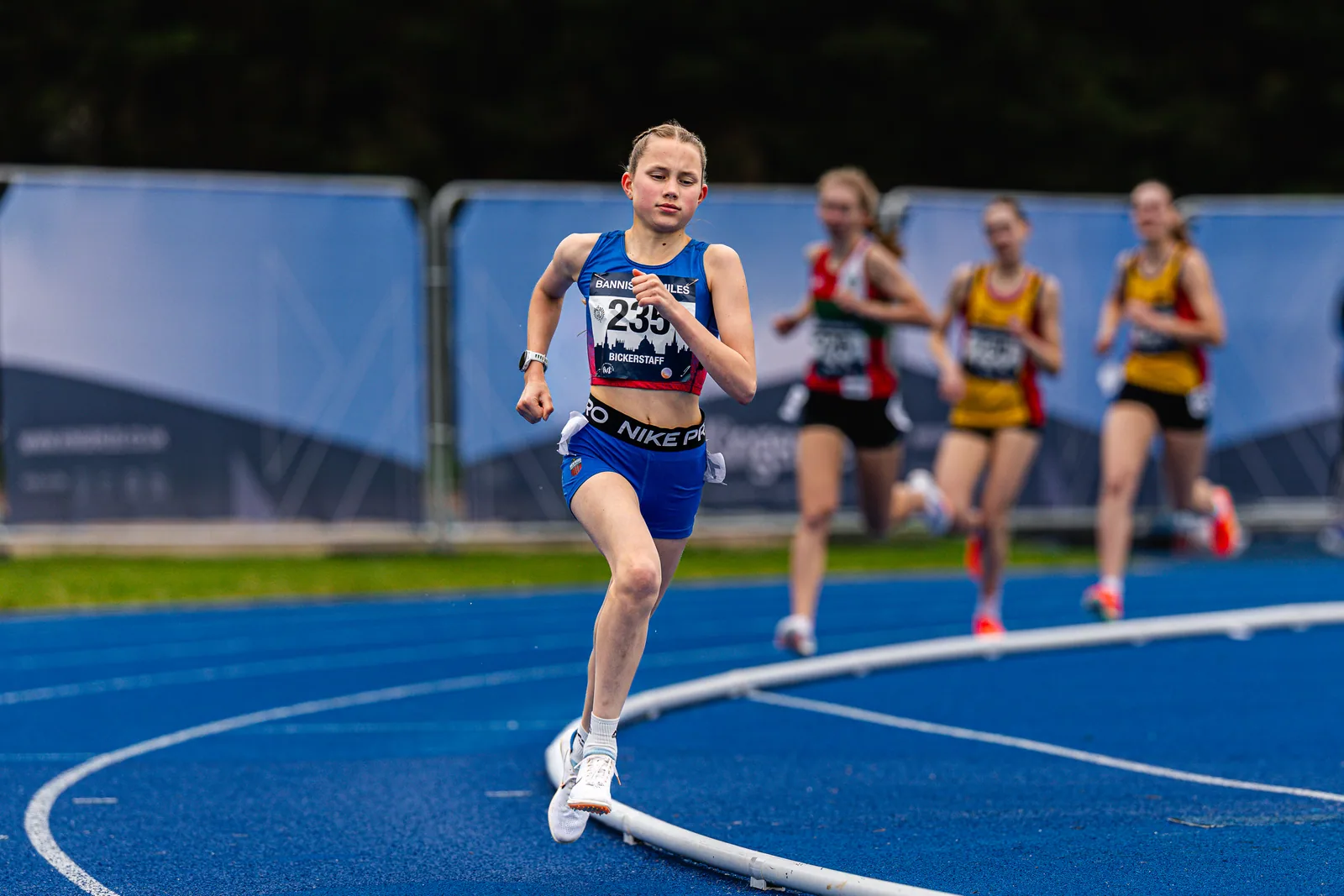 Brentwood Beagles athletes at the Bannister Mile, Oxford, 4 May 2026