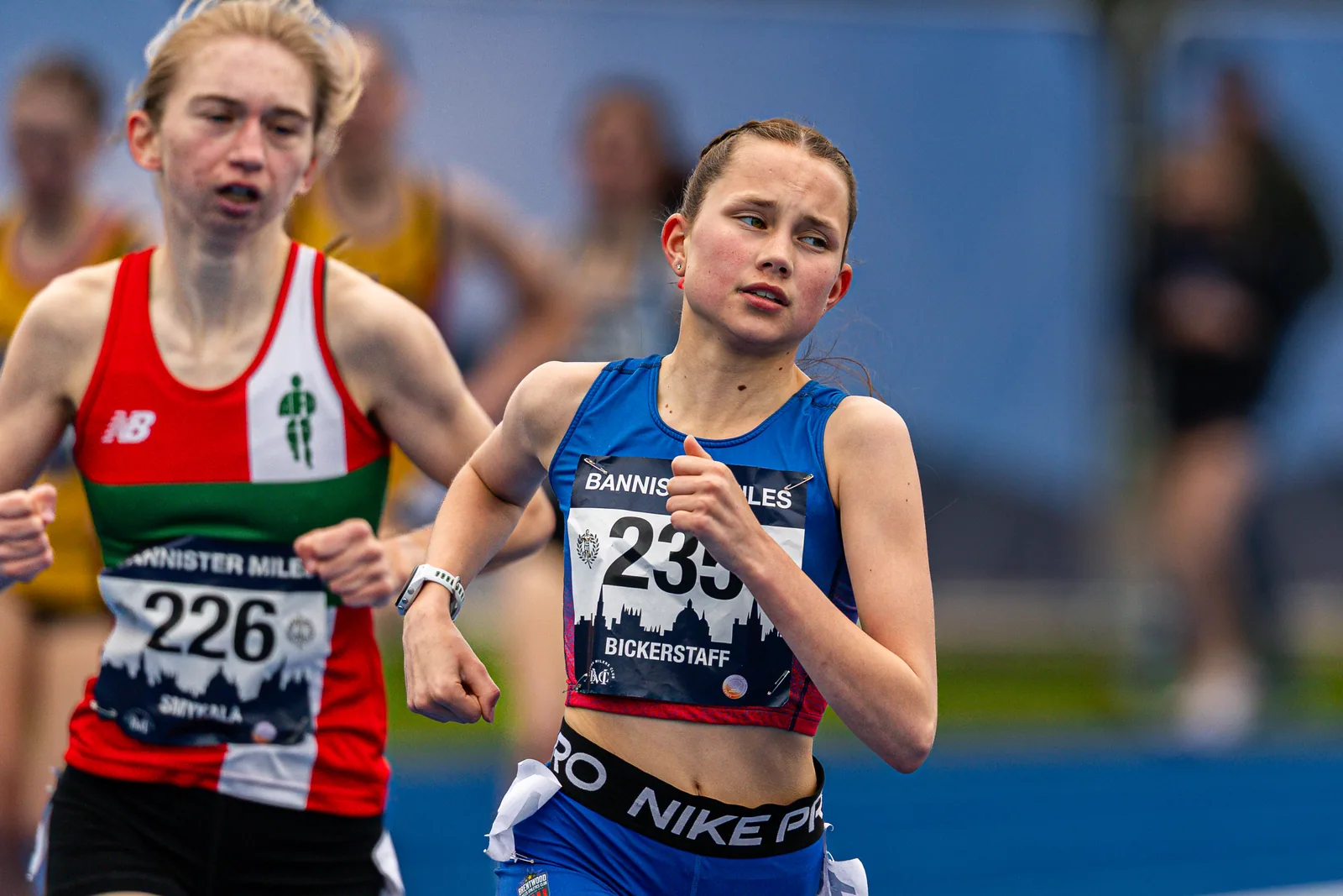 Brentwood Beagles athletes at the Bannister Mile, Oxford, 4 May 2026