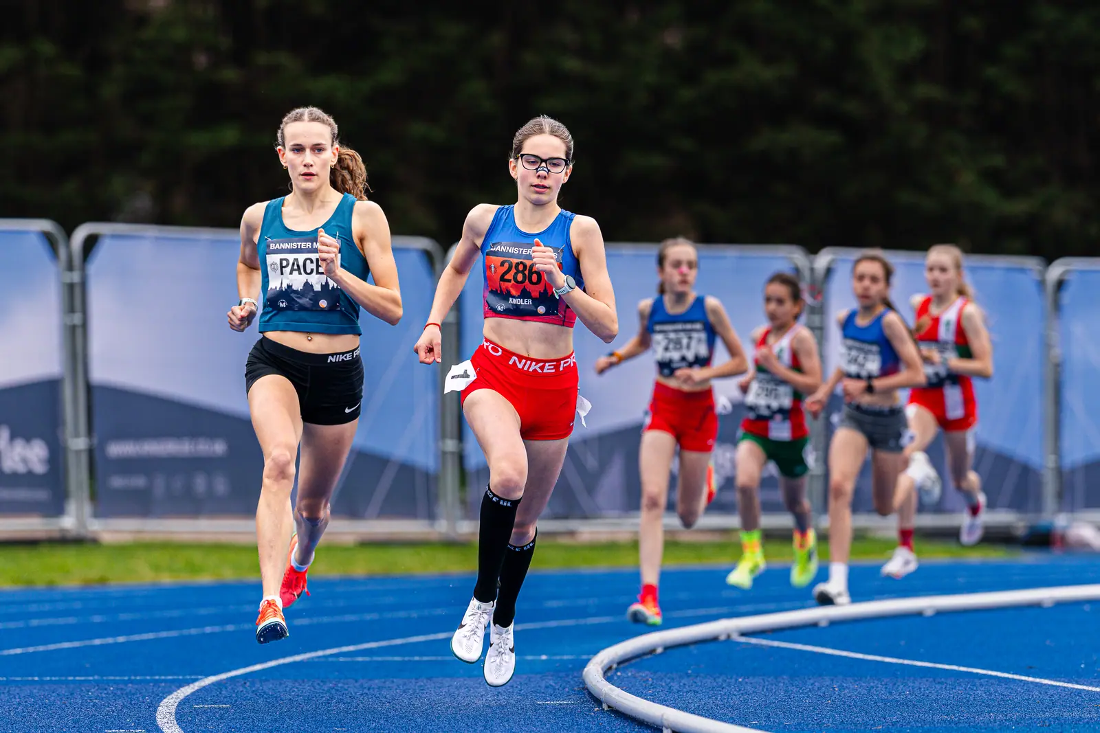 Brentwood Beagles athletes at the Bannister Mile, Oxford, 4 May 2026