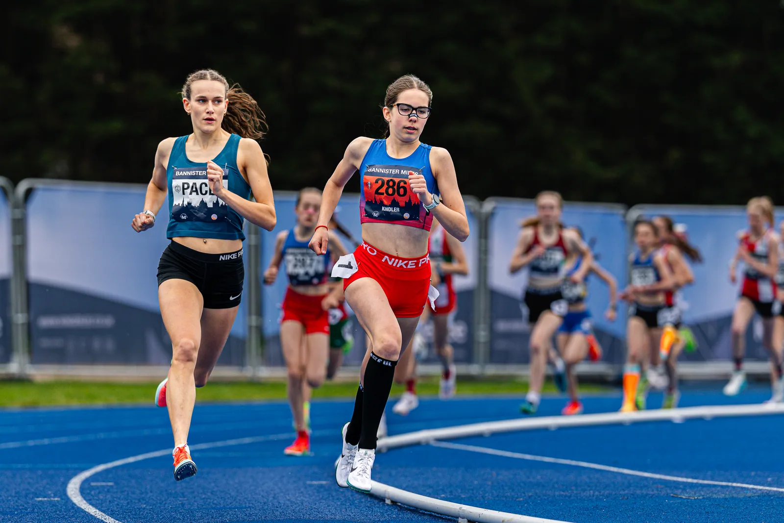 Brentwood Beagles athletes at the Bannister Mile, Oxford, 4 May 2026