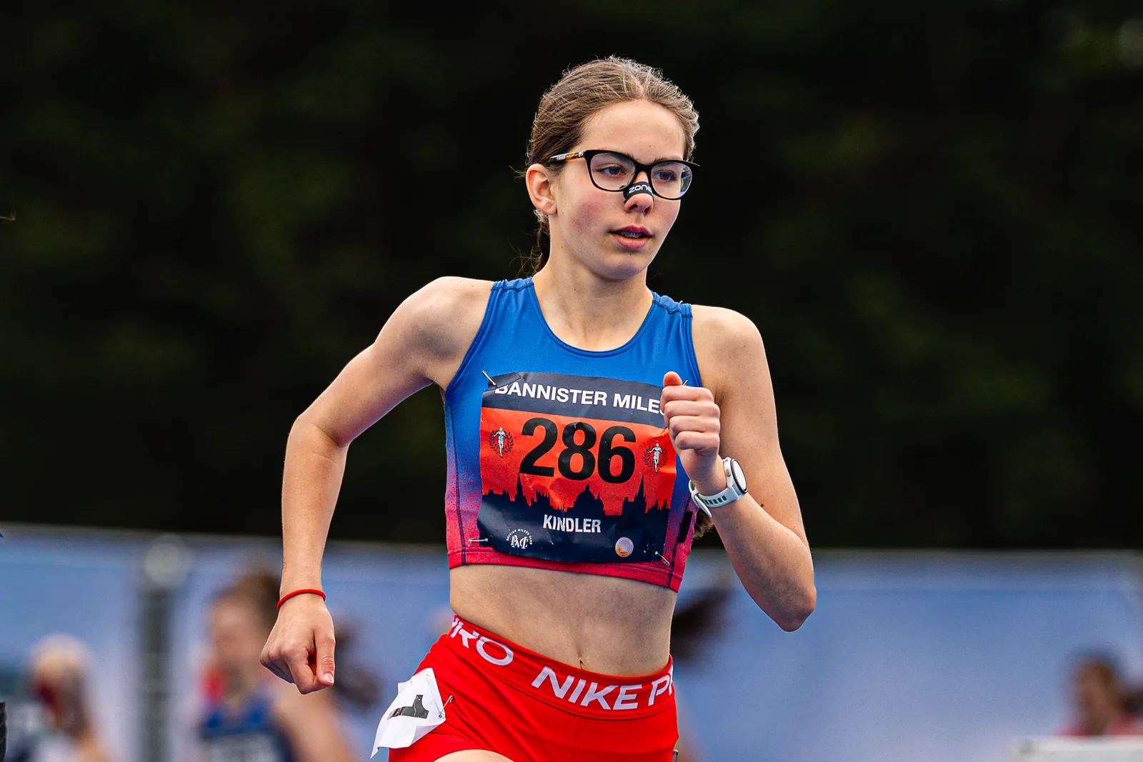 Brentwood Beagles athletes at the Bannister Mile, Oxford, 4 May 2026
