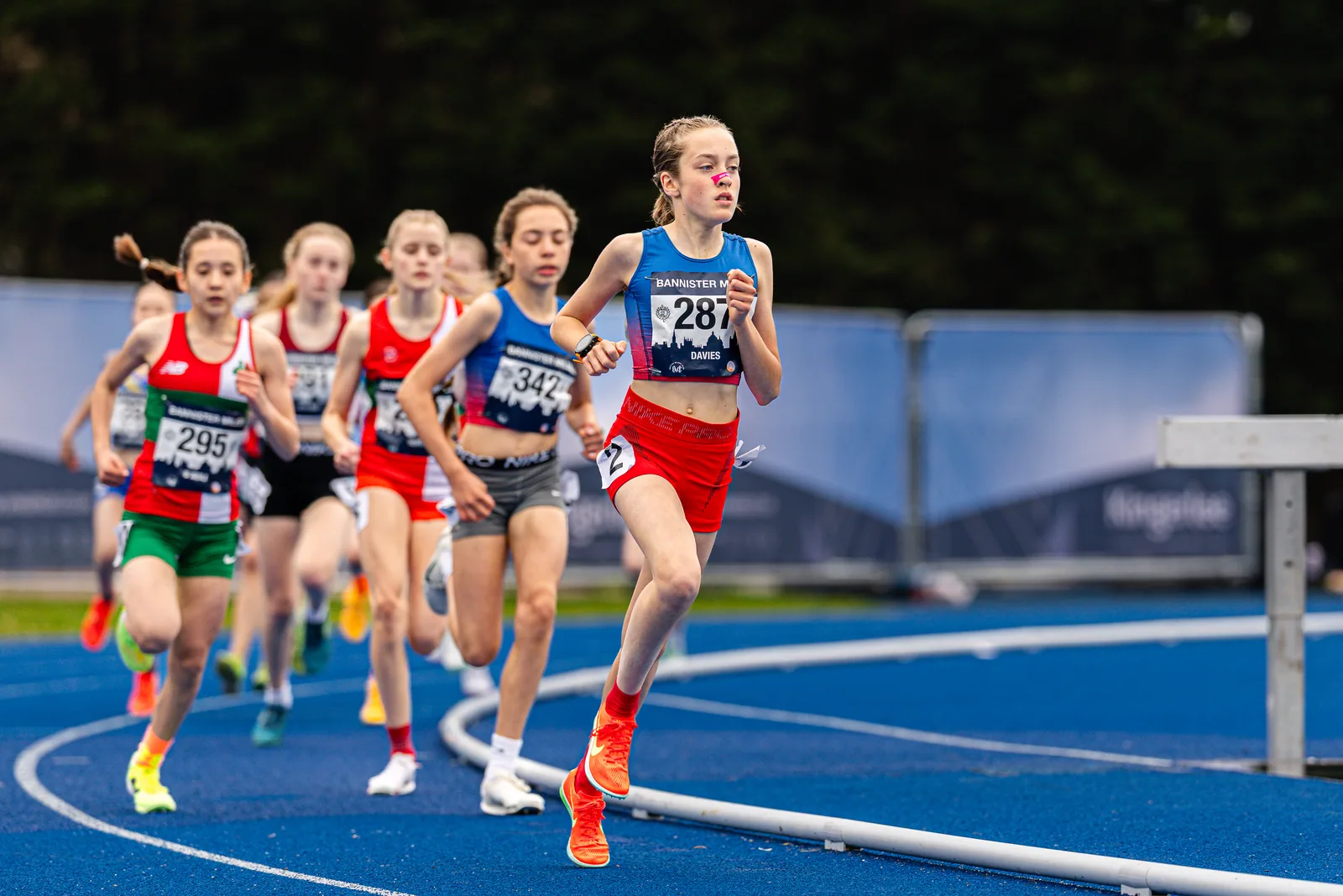 Brentwood Beagles athletes at the Bannister Mile, Oxford, 4 May 2026