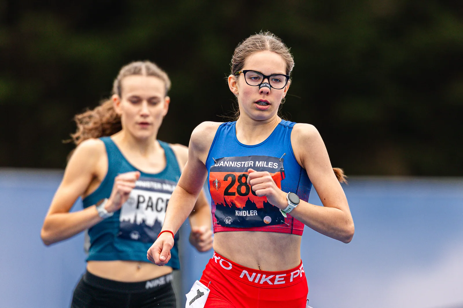 Brentwood Beagles athletes at the Bannister Mile, Oxford, 4 May 2026