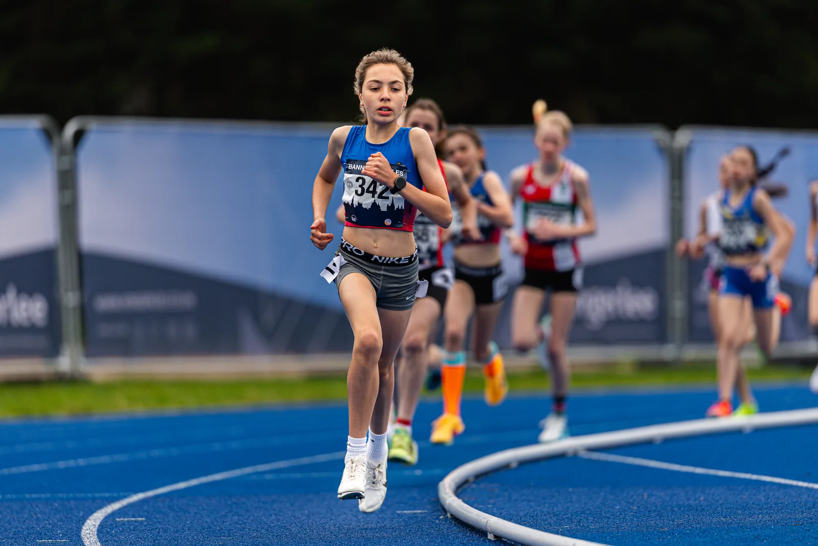 Brentwood Beagles athletes at the Bannister Mile, Oxford, 4 May 2026