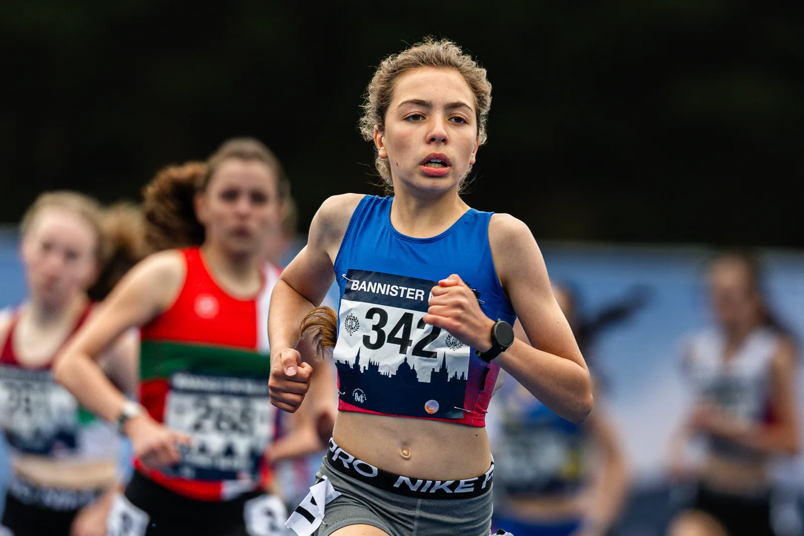 Brentwood Beagles athletes at the Bannister Mile, Oxford, 4 May 2026