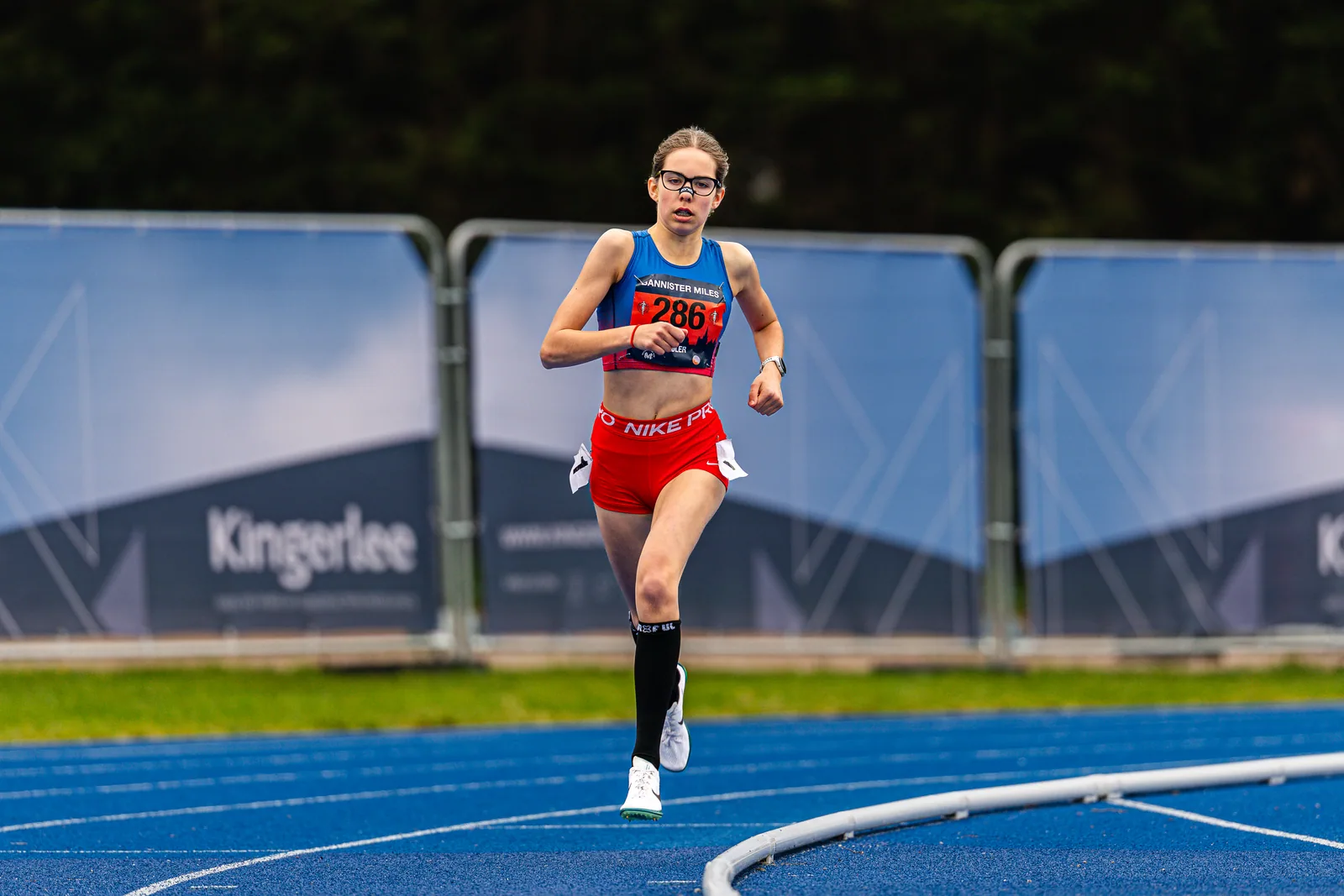 Brentwood Beagles athletes at the Bannister Mile, Oxford, 4 May 2026