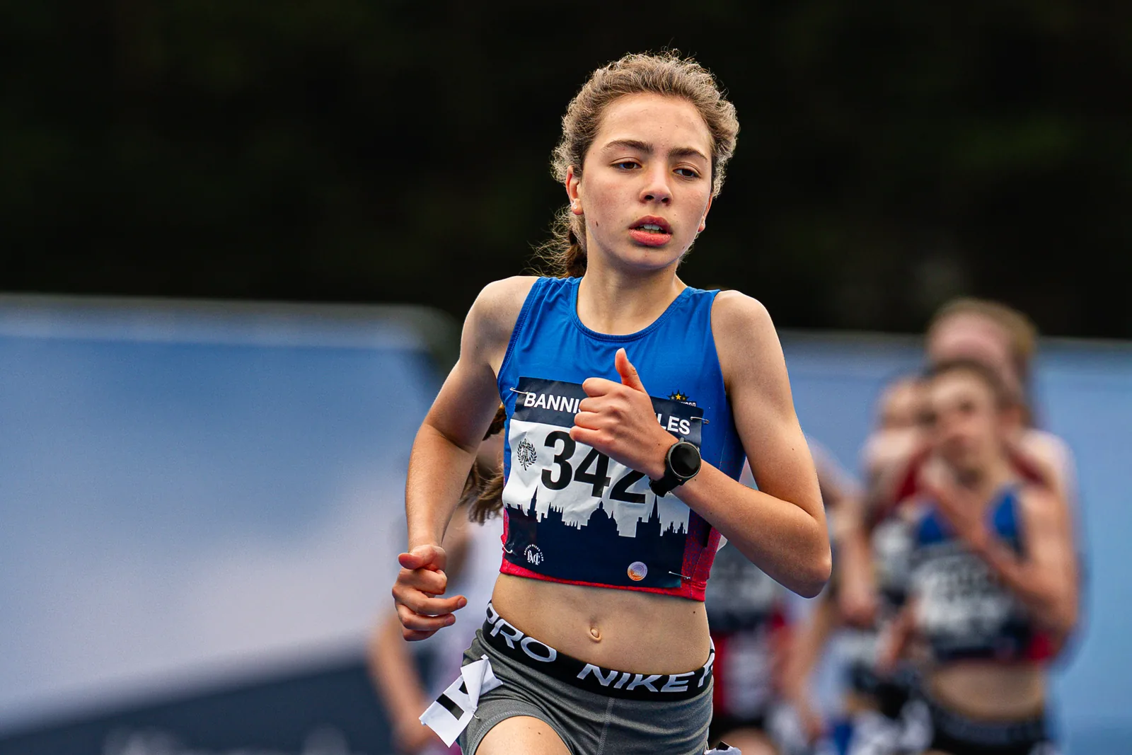 Brentwood Beagles athletes at the Bannister Mile, Oxford, 4 May 2026