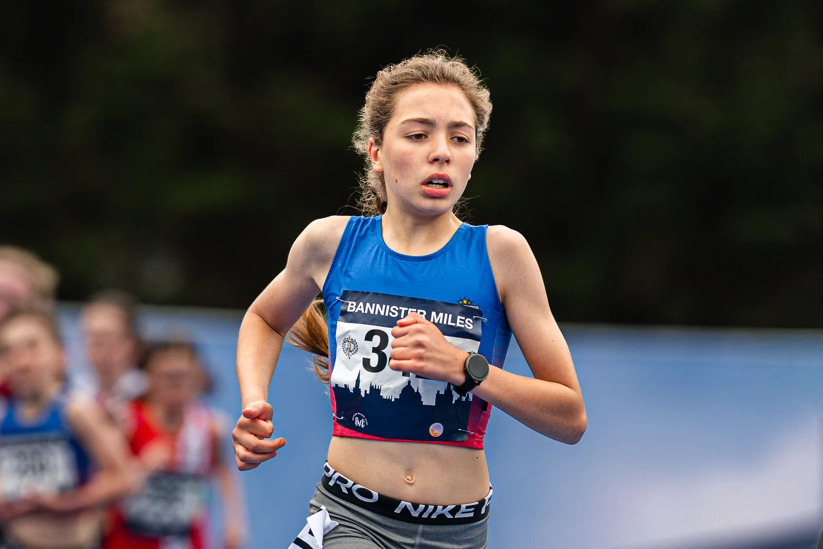 Brentwood Beagles athletes at the Bannister Mile, Oxford, 4 May 2026