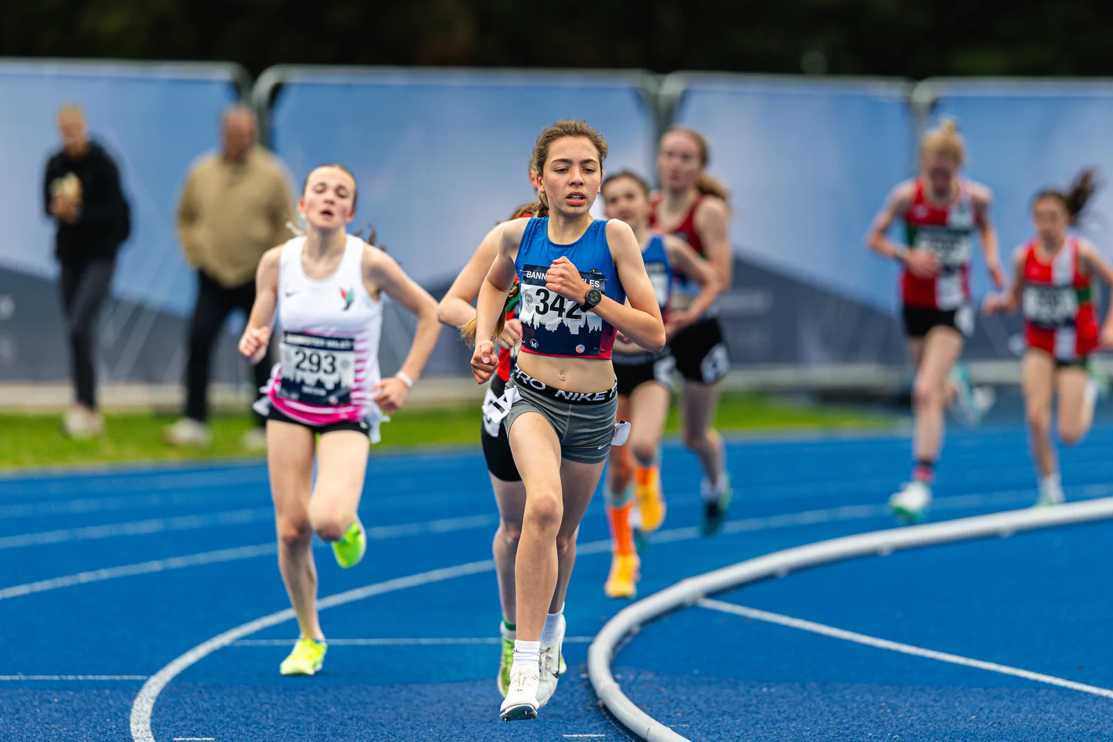 Brentwood Beagles athletes at the Bannister Mile, Oxford, 4 May 2026