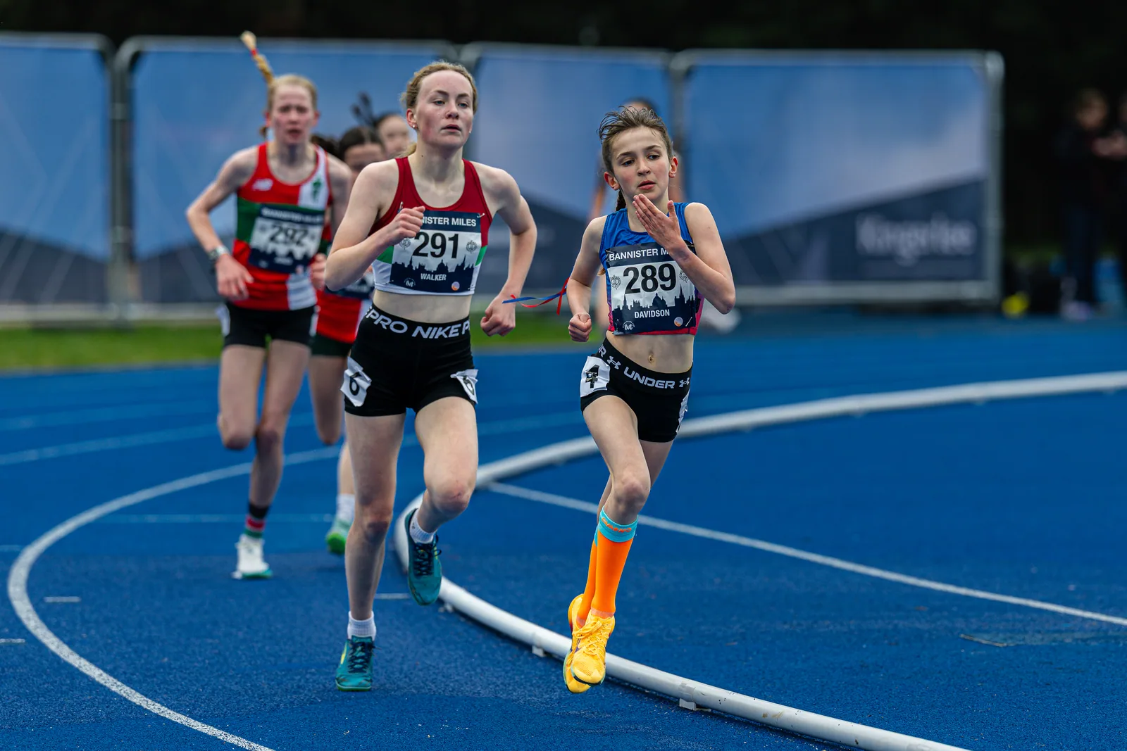 Brentwood Beagles athletes at the Bannister Mile, Oxford, 4 May 2026