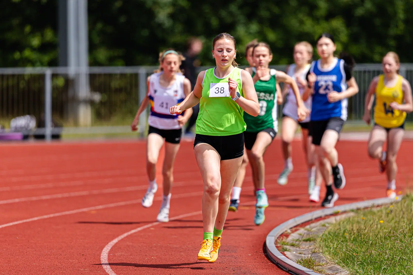 Brentwood Beagles athletes at the Essex Schools Championships, Chelmsford, 13 June 2026