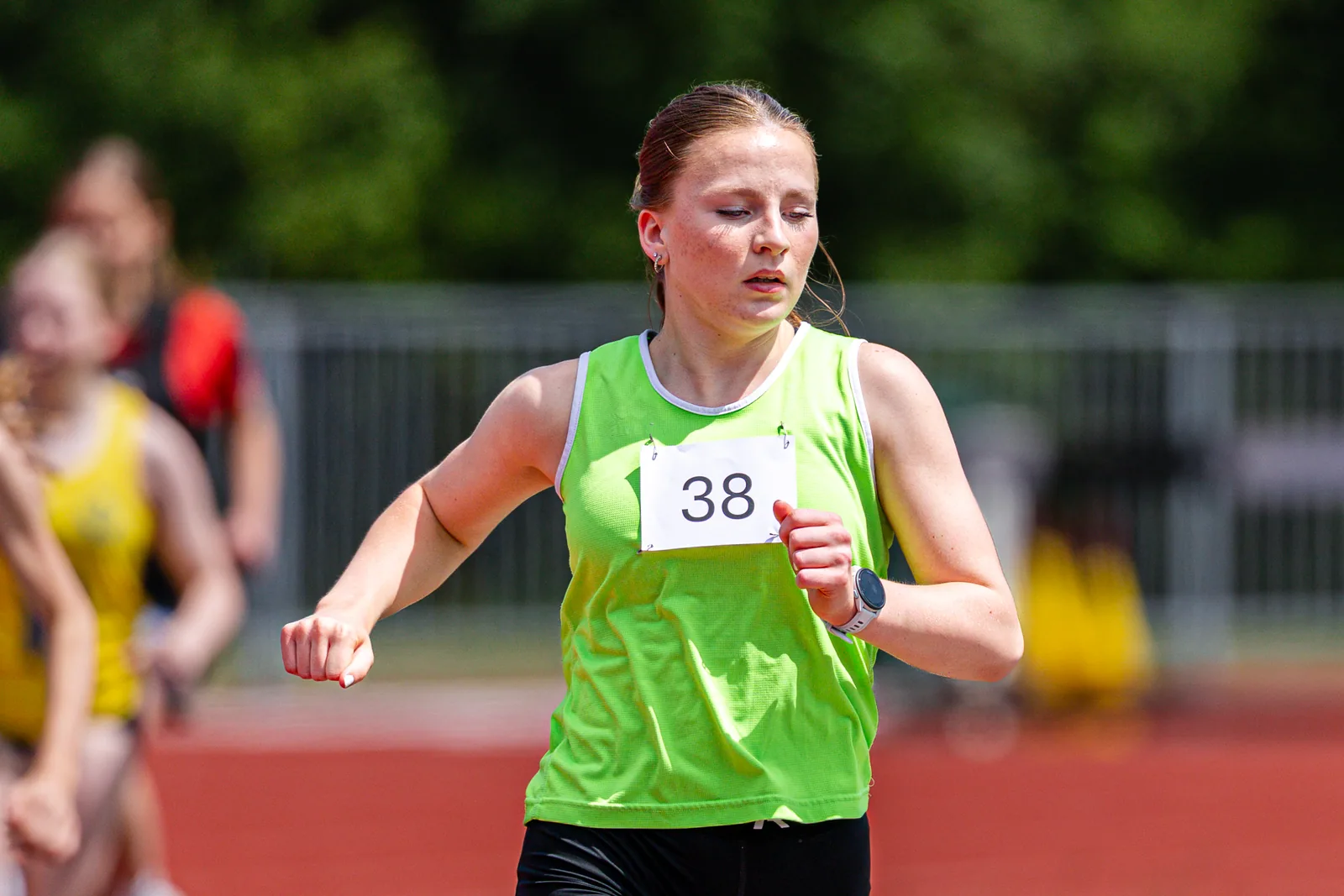Brentwood Beagles athletes at the Essex Schools Championships, Chelmsford, 13 June 2026