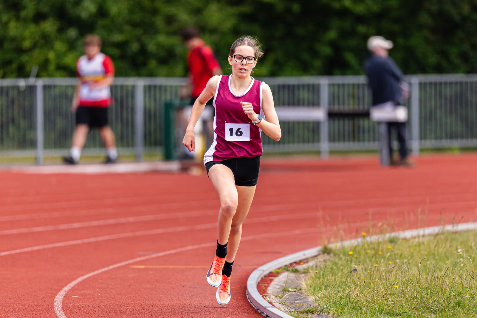 Brentwood Beagles athletes at the Essex Schools Championships, Chelmsford, 13 June 2026