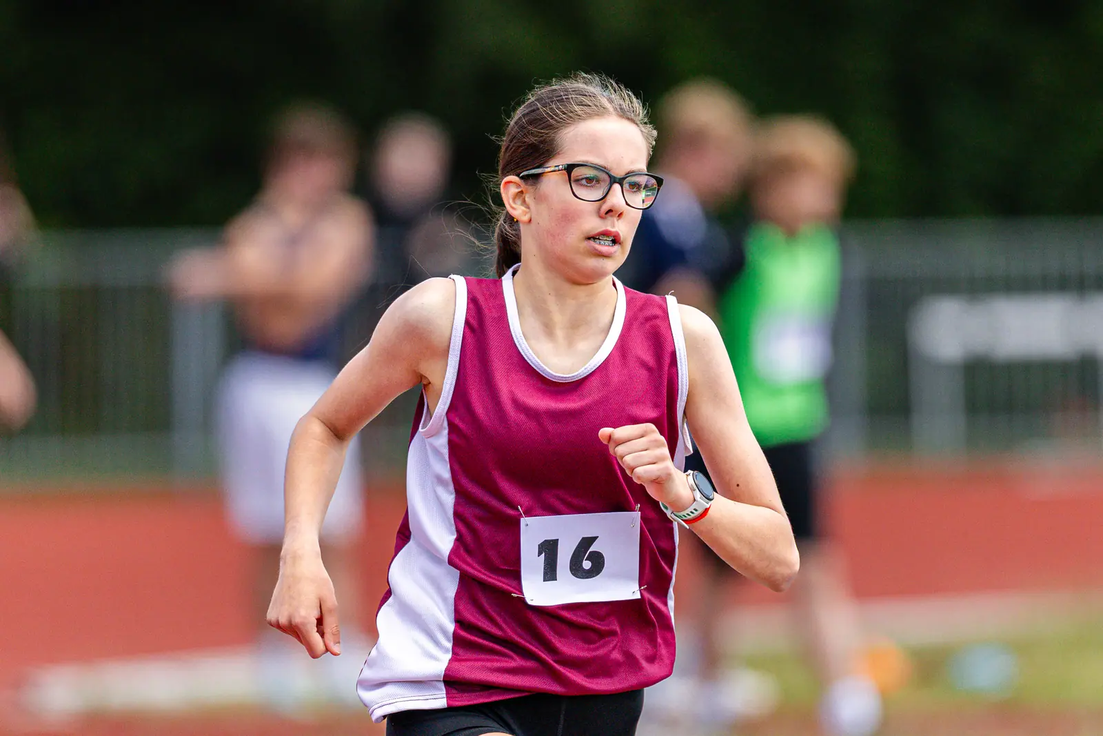 Brentwood Beagles athletes at the Essex Schools Championships, Chelmsford, 13 June 2026