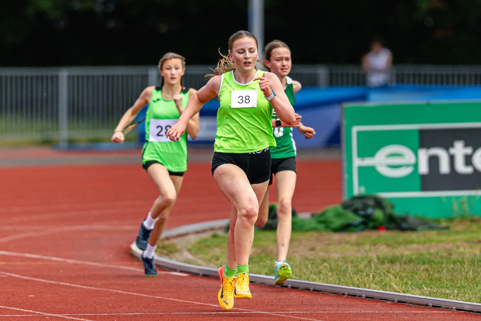 Brentwood Beagles athletes at the Essex Schools Championships, Chelmsford, 13 June 2026