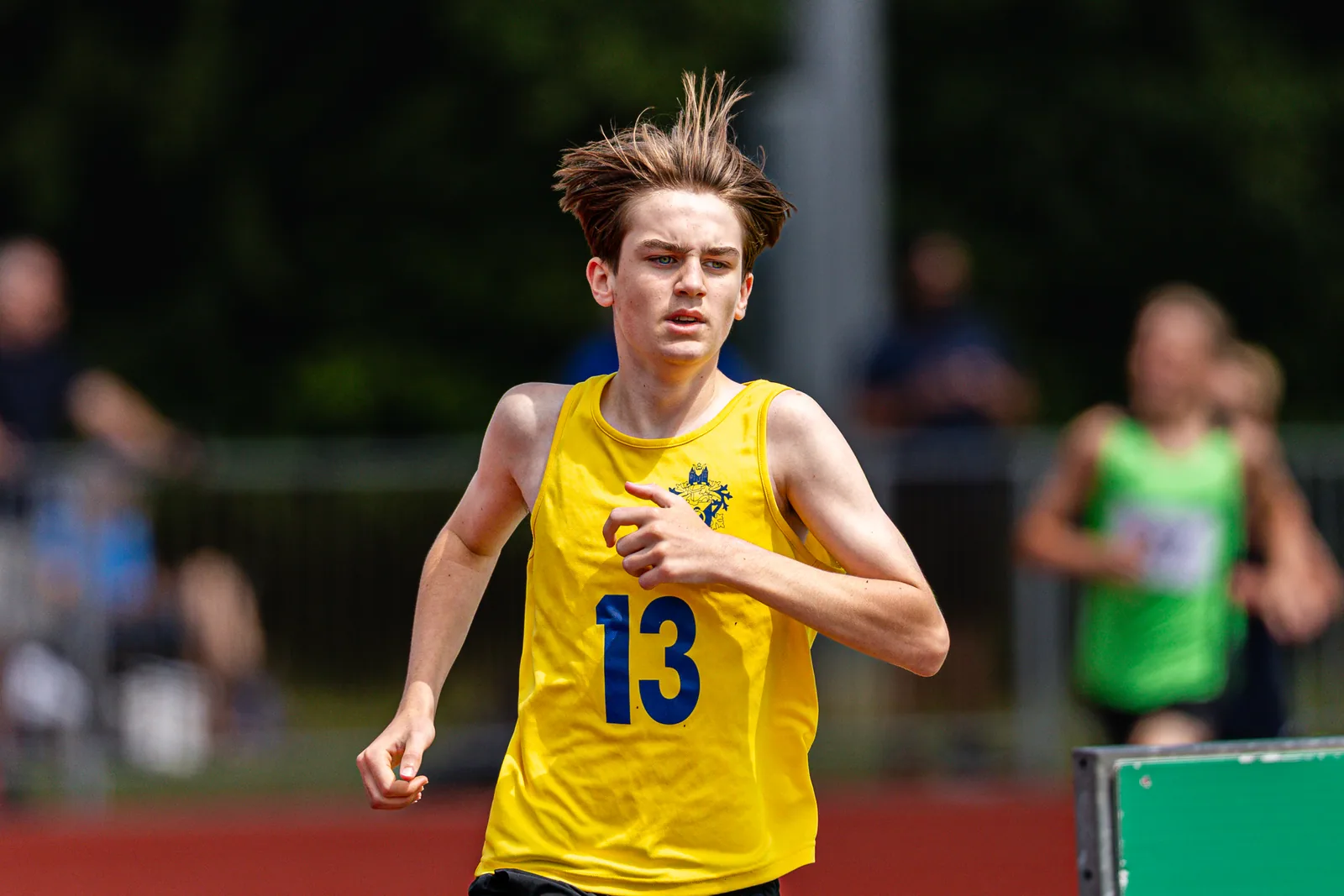 Brentwood Beagles athletes at the Essex Schools Championships, Chelmsford, 13 June 2026