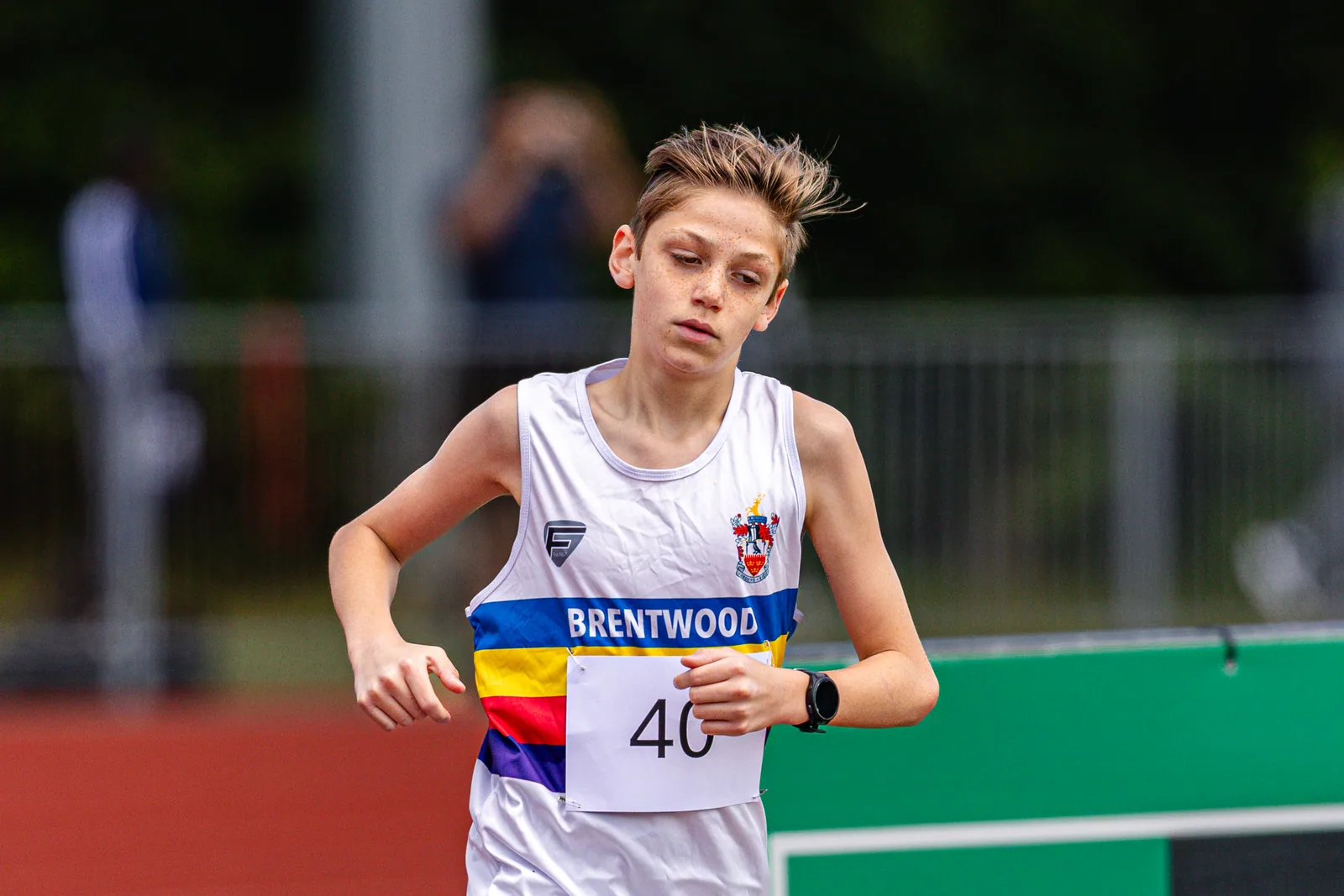 Brentwood Beagles athletes at the Essex Schools Championships, Chelmsford, 13 June 2026