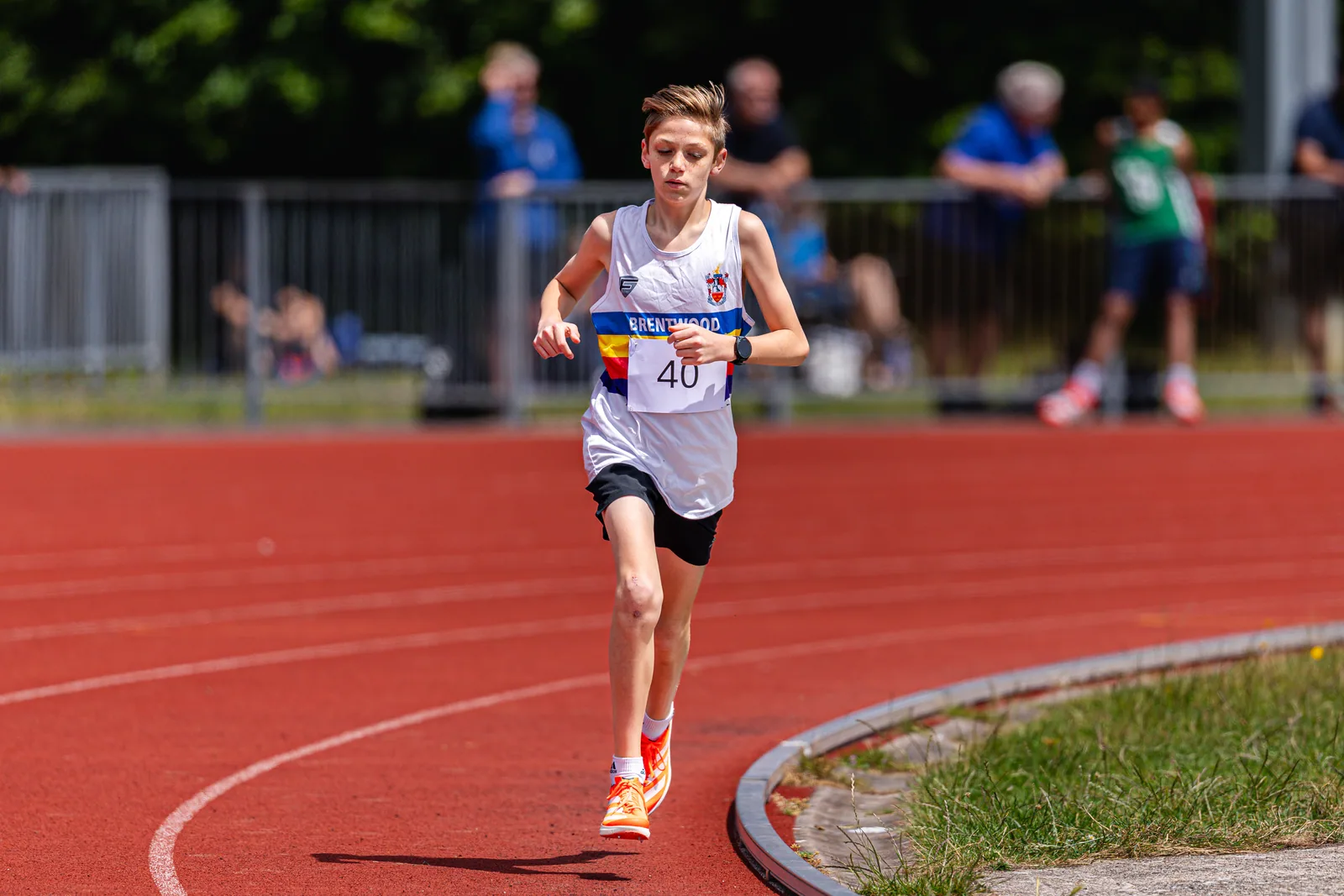 Brentwood Beagles athletes at the Essex Schools Championships, Chelmsford, 13 June 2026