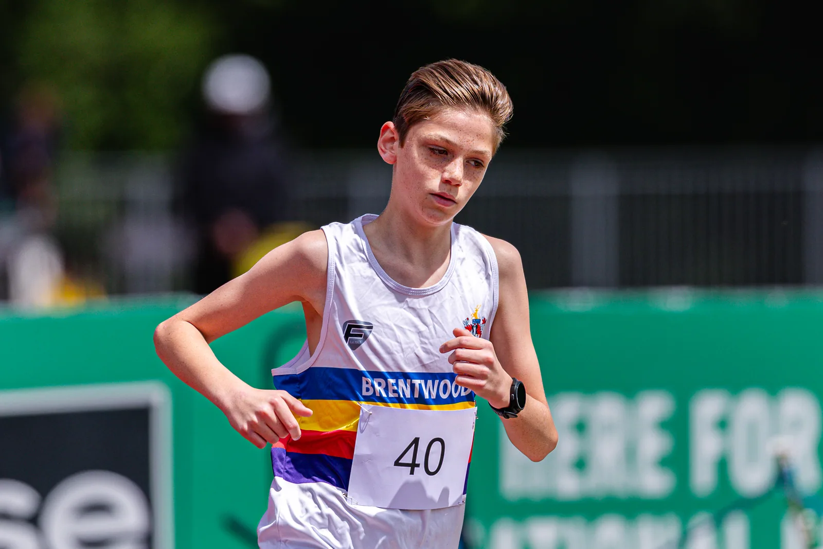 Brentwood Beagles athletes at the Essex Schools Championships, Chelmsford, 13 June 2026