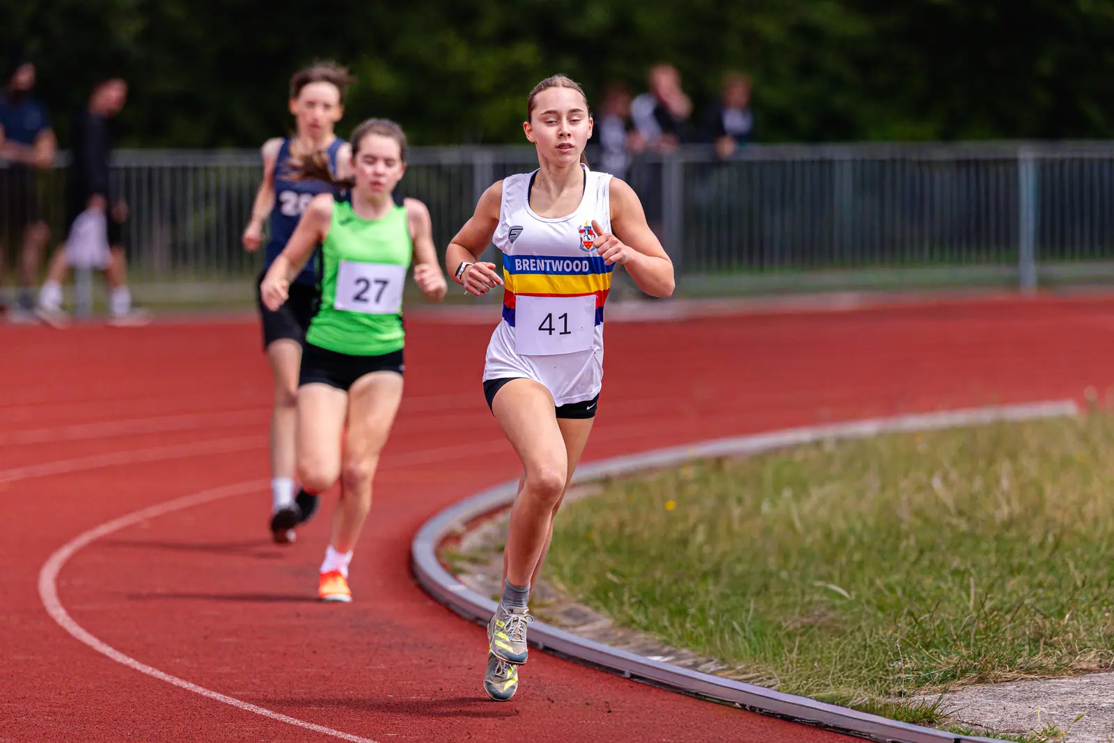 Brentwood Beagles athletes at the Essex Schools Championships, Chelmsford, 13 June 2026