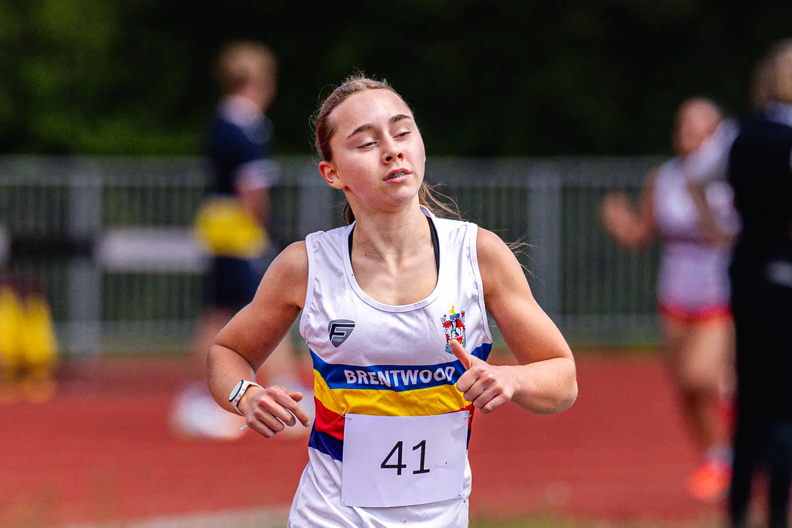Brentwood Beagles athletes at the Essex Schools Championships, Chelmsford, 13 June 2026