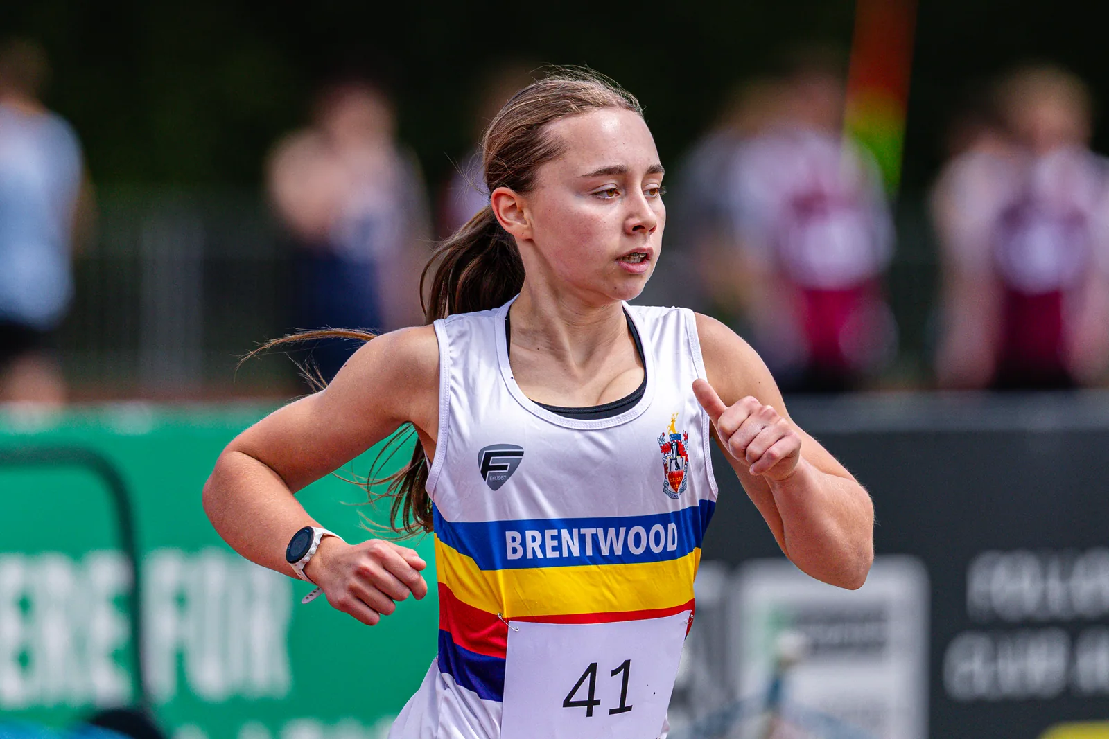 Brentwood Beagles athletes at the Essex Schools Championships, Chelmsford, 13 June 2026