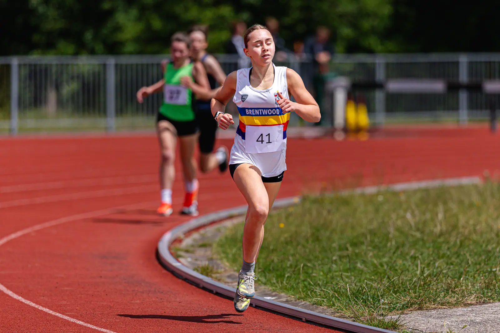 Brentwood Beagles athletes at the Essex Schools Championships, Chelmsford, 13 June 2026