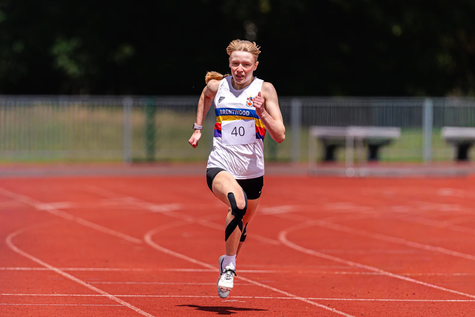 Brentwood Beagles athletes at the Essex Schools Championships, Chelmsford, 13 June 2026