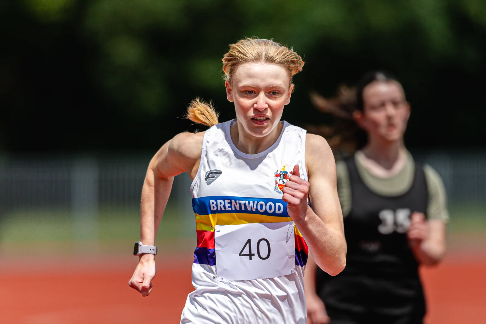 Brentwood Beagles athletes at the Essex Schools Championships, Chelmsford, 13 June 2026