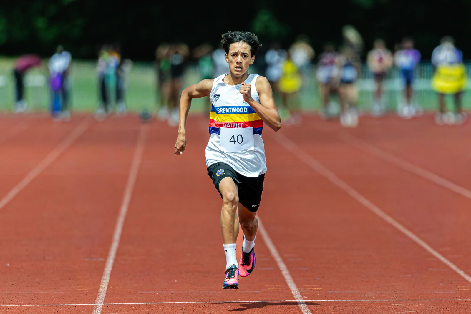 Brentwood Beagles athletes at the Essex Schools Championships, Chelmsford, 13 June 2026