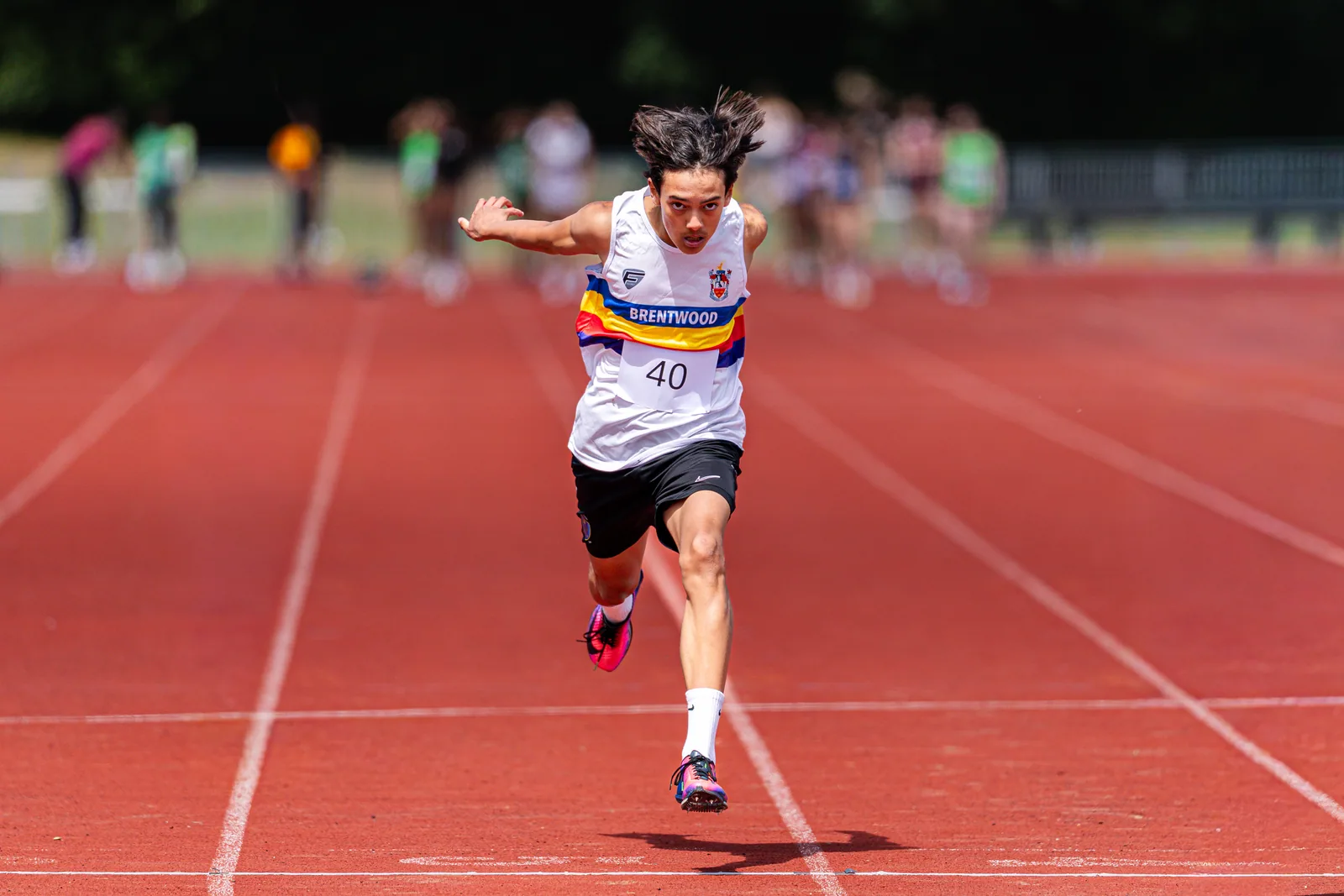 Brentwood Beagles athletes at the Essex Schools Championships, Chelmsford, 13 June 2026