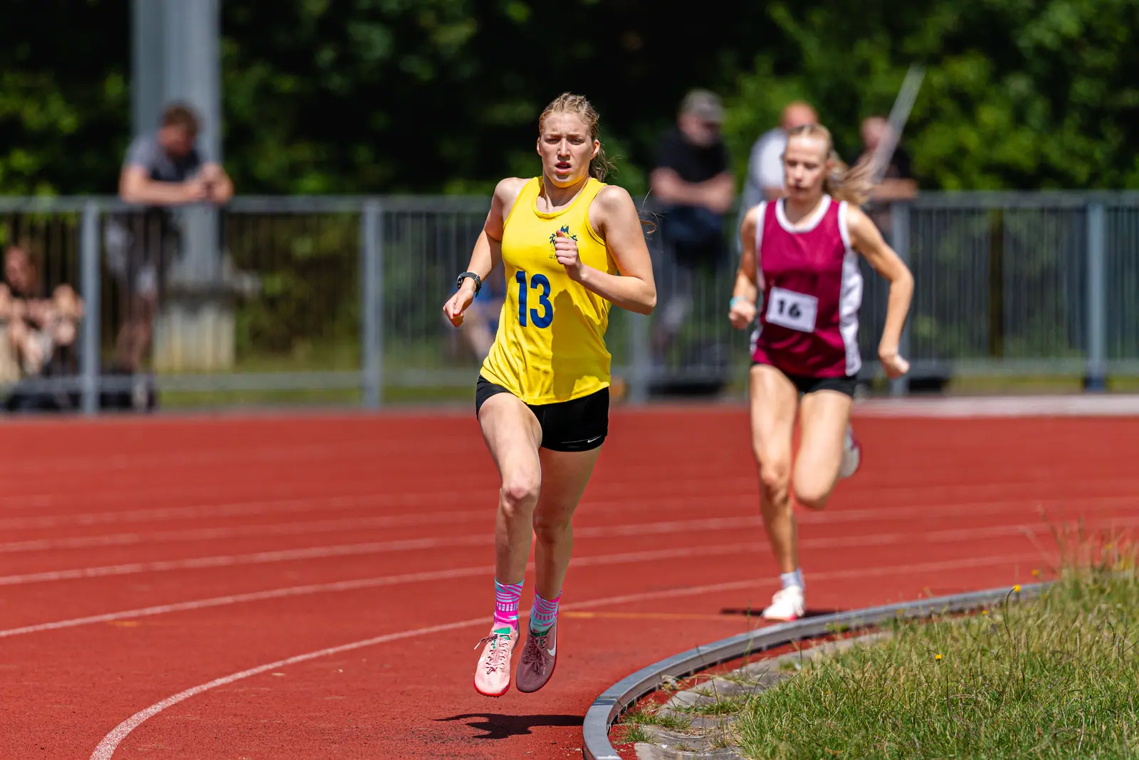 Brentwood Beagles athletes at the Essex Schools Championships, Chelmsford, 13 June 2026