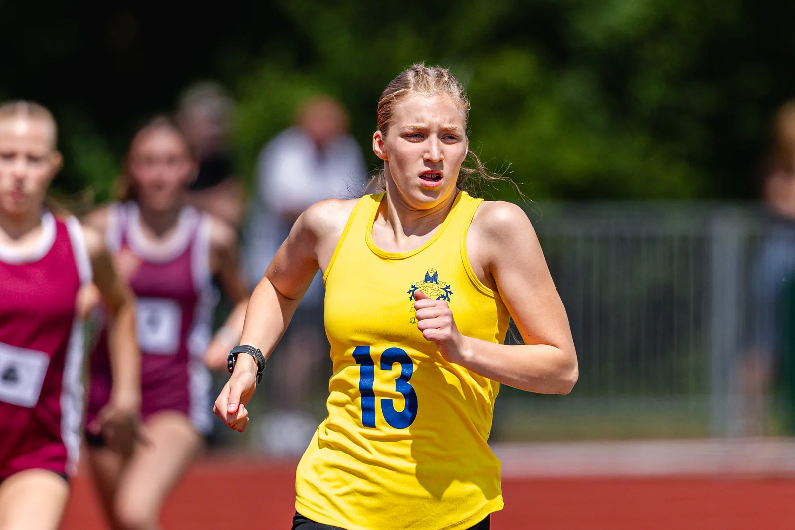 Brentwood Beagles athletes at the Essex Schools Championships, Chelmsford, 13 June 2026