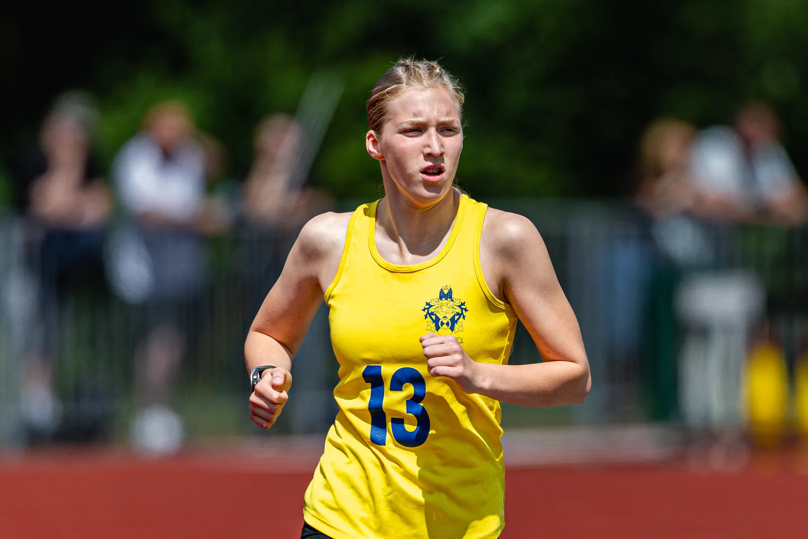 Brentwood Beagles athletes at the Essex Schools Championships, Chelmsford, 13 June 2026