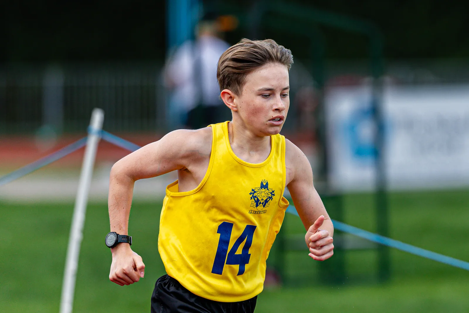 Brentwood Beagles athletes at the Essex Schools Championships, Chelmsford, 13 June 2026