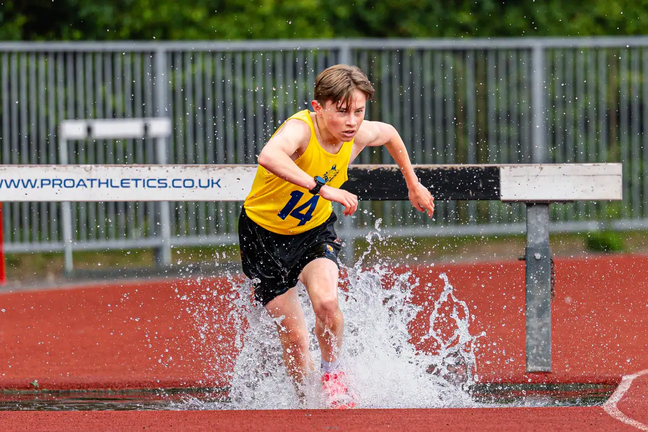 Brentwood Beagles athletes at the Essex Schools Championships, Chelmsford, 13 June 2026