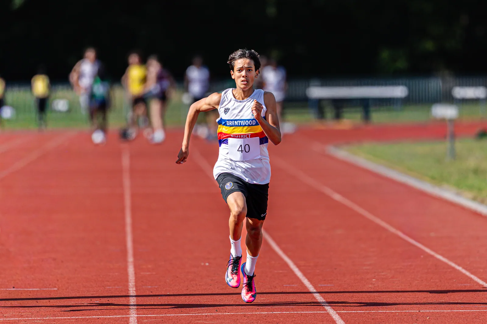 Brentwood Beagles athletes at the Essex Schools Championships, Chelmsford, 13 June 2026