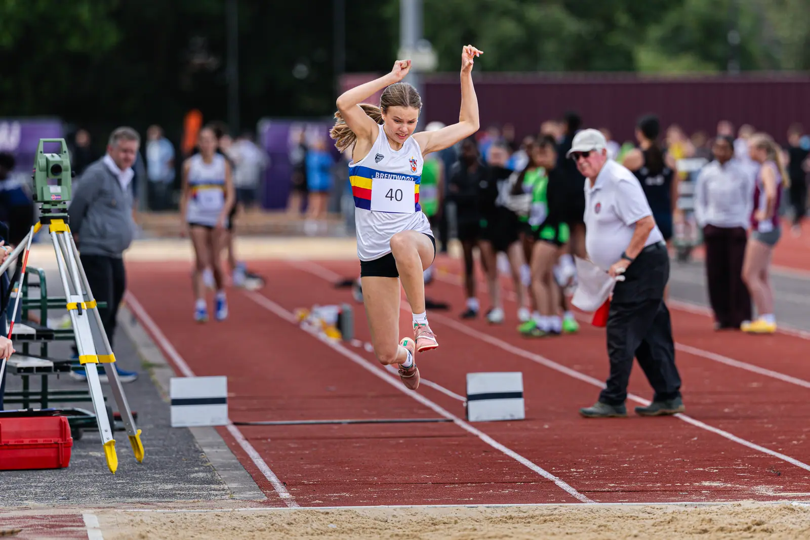 Brentwood Beagles athletes at the Essex Schools Championships, Chelmsford, 13 June 2026
