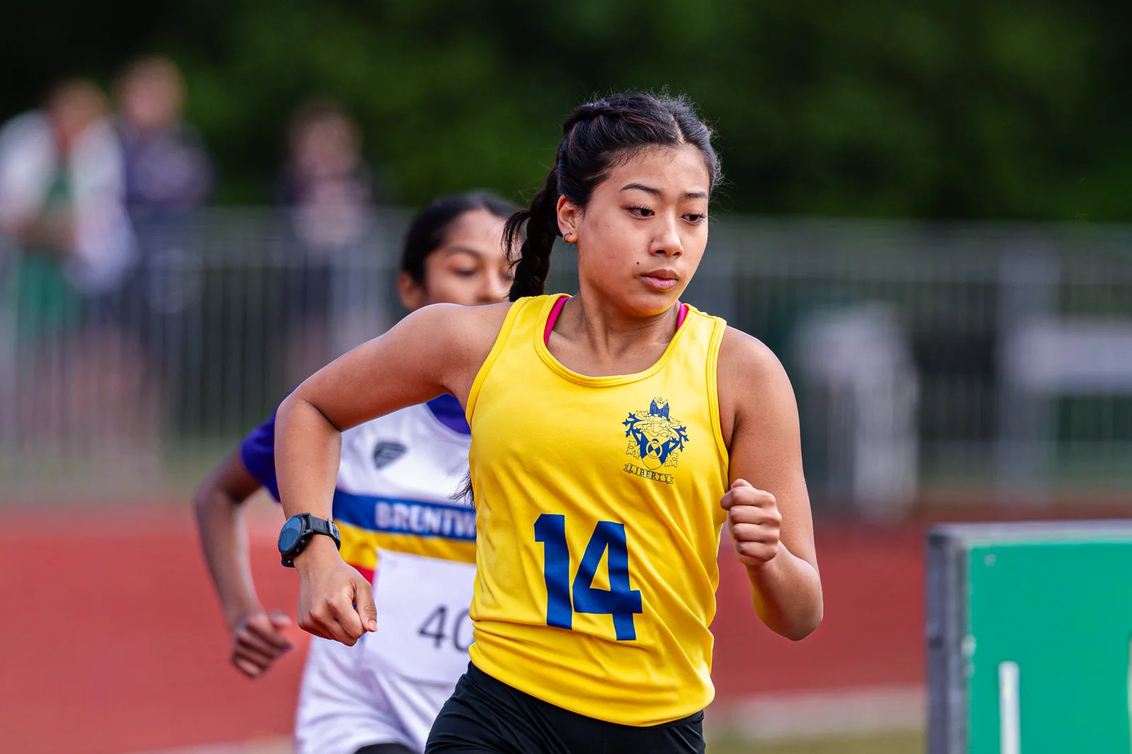 Brentwood Beagles athletes at the Essex Schools Championships, Chelmsford, 13 June 2026