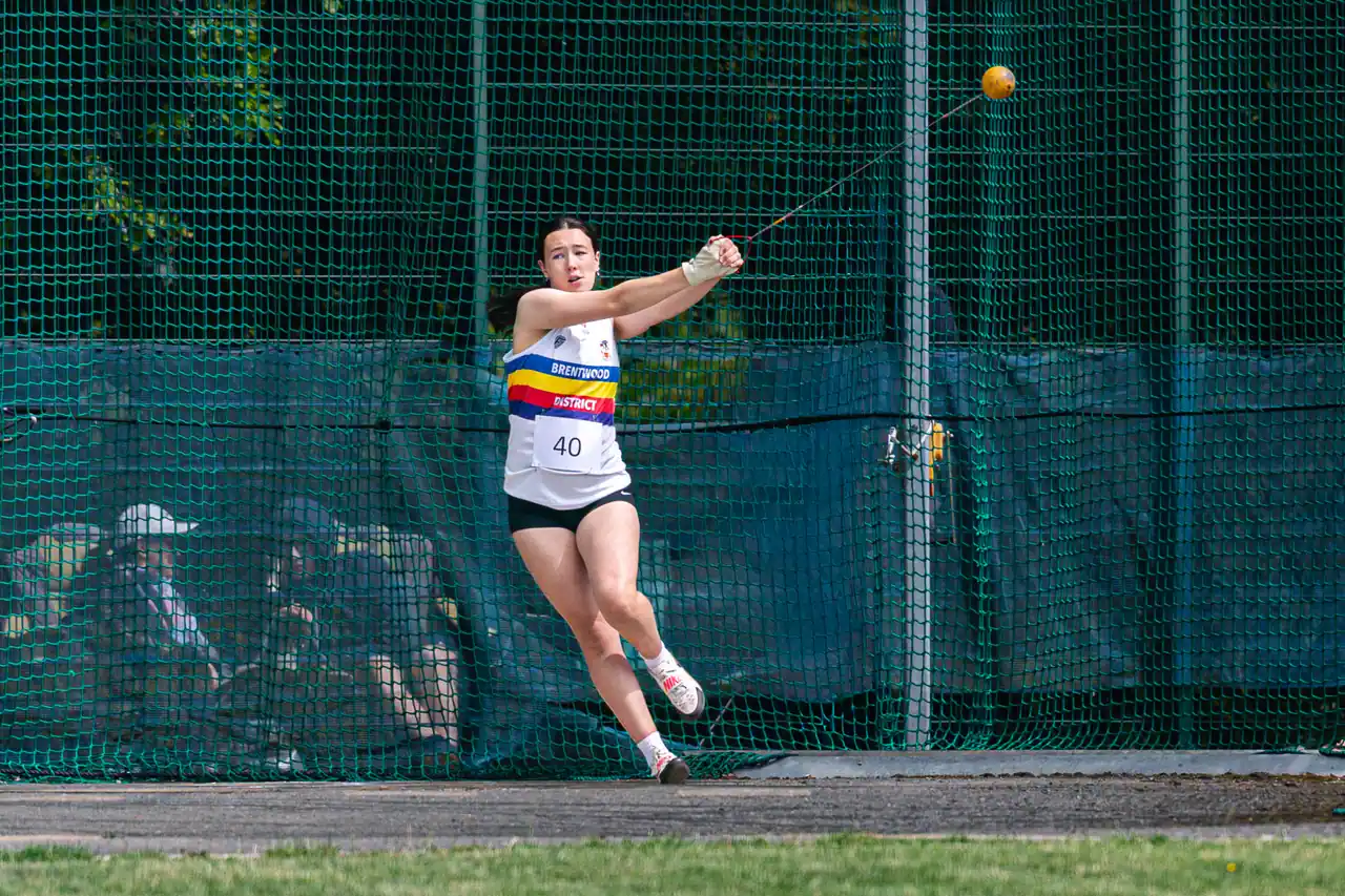 Brentwood Beagles athletes at the Essex Schools Championships, Chelmsford, 13 June 2026