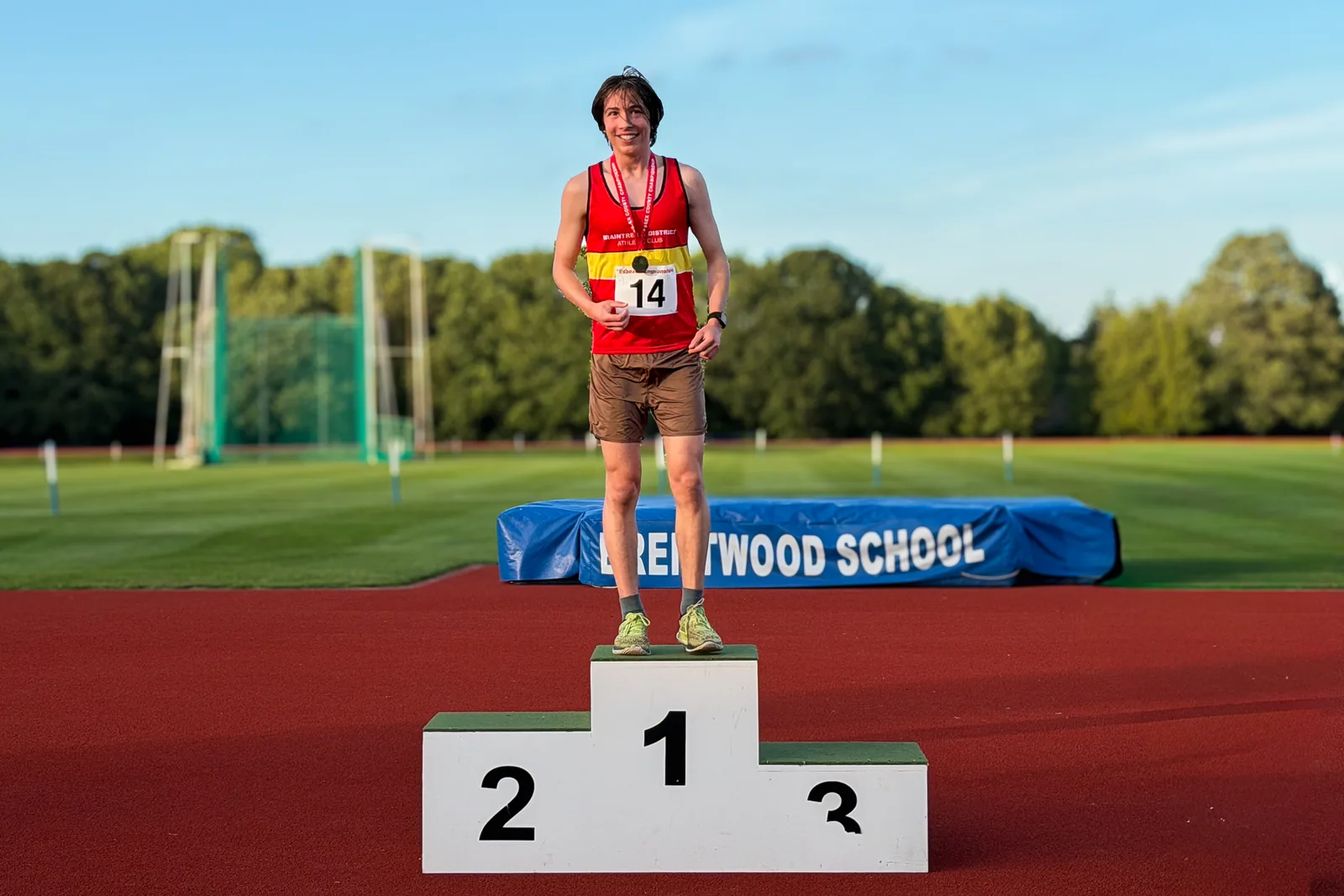 Brentwood Beagles athletes at the Essex 5000m Championship, Brentwood track, Brentwood, 17 June 2026